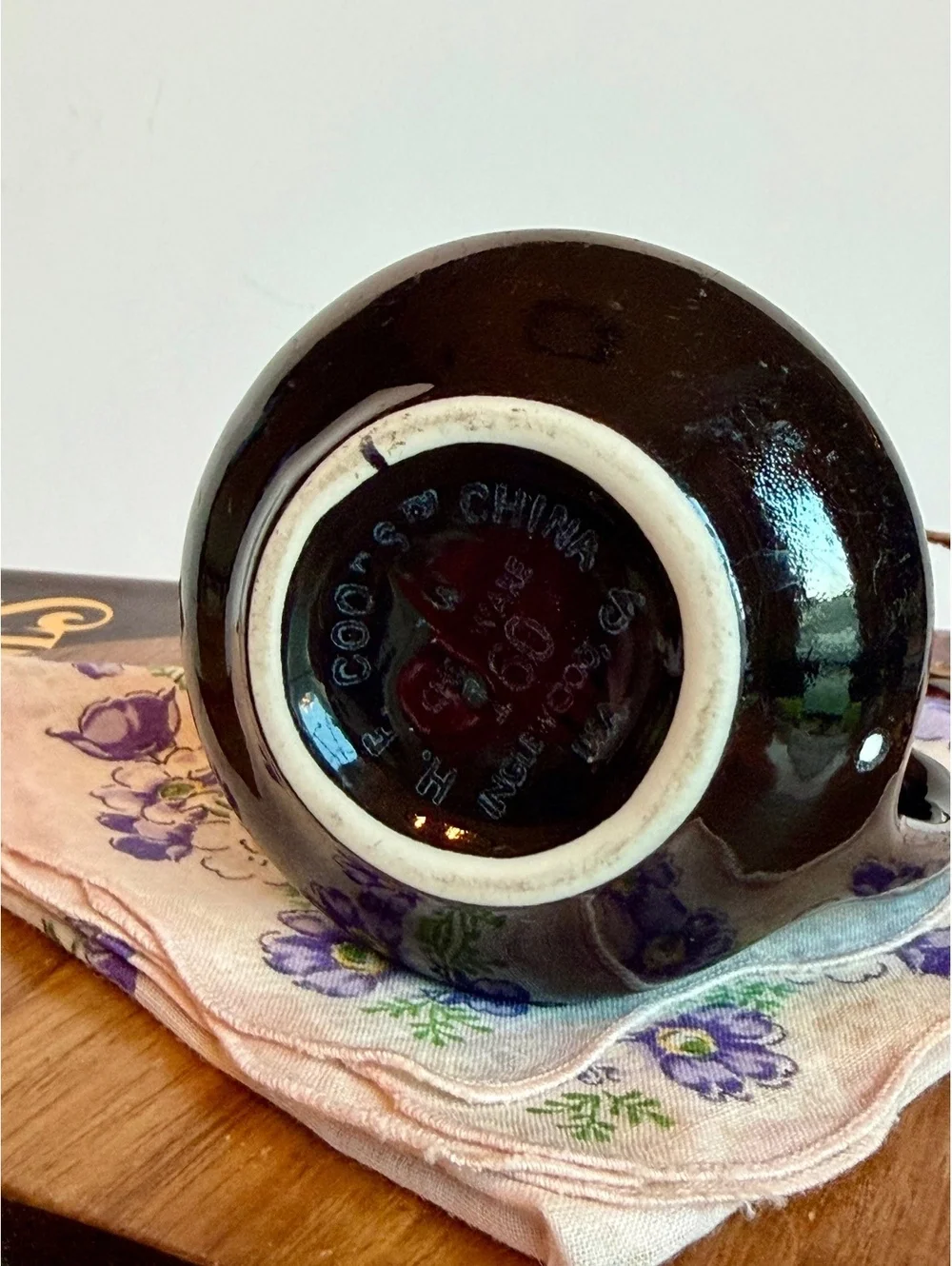 Vintage Good’s China Chef Ware Black Creamer 160 Restaurant Ware Inglewood CA